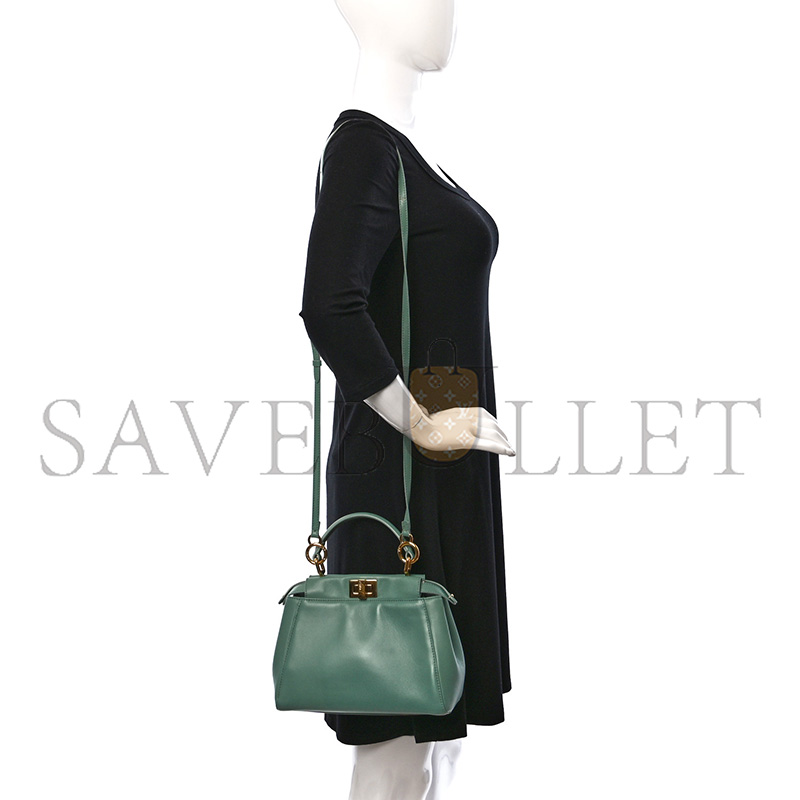 FENDI FF NAPPA MINI PEEKABOO ICONIC SATCHEL  (23*18*11cm) 